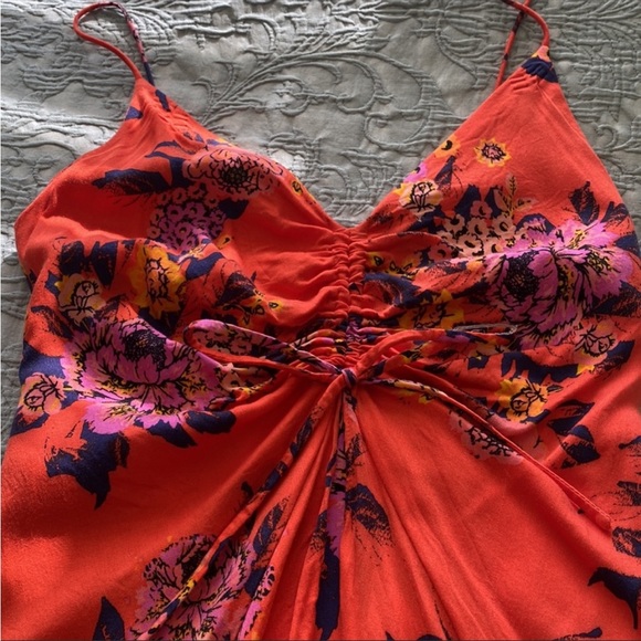 Free People Happy Heart Orange Floral Sundress - Picture 8 of 10